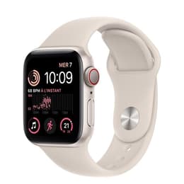 Apple Watch (Series SE) 2022 GPS 40 - Alumínio Luz das estrelas - Bracelete desportiva Branco