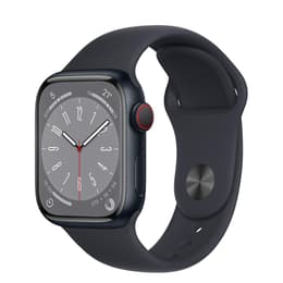 Apple Watch (Series 8) 2022 GPS + Celular 41 - Alumínio Preto - Bracelete desportiva Preto