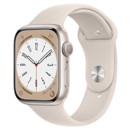 Apple Watch (Series 8) 2022 GPS 45 - Alumínio Bege - Loop milanesa Dourado