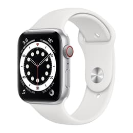 Apple Watch (Series 6) GPS + Celular 44 - Aço inoxidável Grafite - Bracelete desportiva Branco