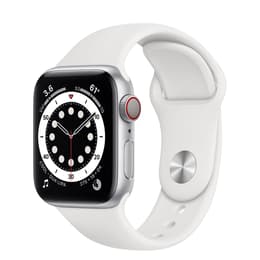 Apple Watch (Series 6) GPS + Celular 44 - Alumínio Prateado - Bracelete desportiva Branco