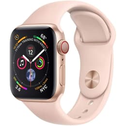 Apple Watch (Series 4) GPS + Celular 44 - Alumínio Dourado - Circuito desportivo Rosa (Sand)