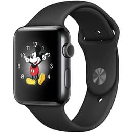 Apple Watch (Series 2) 2016 42 - Alumínio Cinzento sideral - Circuito desportivo Preto