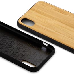 Capa iPhone X/XS e película de proteção - Madeira - Madeira