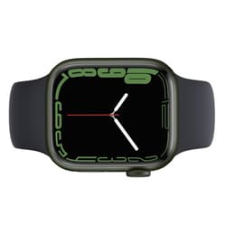 Apple Watch Series 7 (2021) GPS 41 mm - Alumínio Verde - Bracelete desportiva Preto