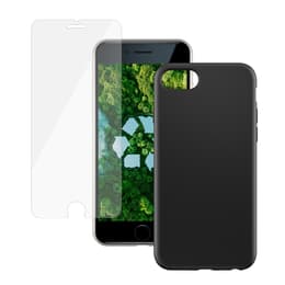 Capa iPhone SE (2022/2020)/8/7/6/6S e película de proteção - Plástico - Preto