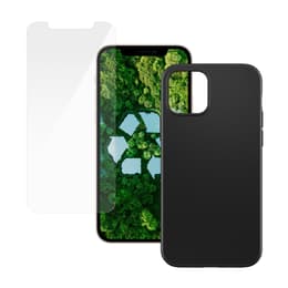Capa iPhone 12/12 Pro e película de proteção - Plástico - Preto
