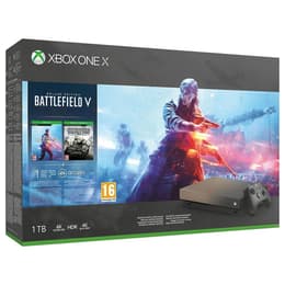 Xbox One X 1000GB - - Edição limitada Gold Rush Special + Battlefield V + Battlefield 1943