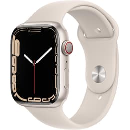 Apple Watch (Series 7) GPS + Celular 45 - Alumínio Luz das estrelas - Bracelete desportiva Luz das estrelas
