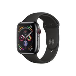 Apple Watch (Series 4) GPS 40 - Aço inoxidável Cinzento sideral - Bracelete desportiva Preto