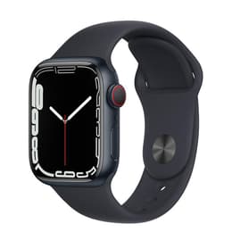 Apple Watch (Series 7) GPS + Celular 45 - Alumínio Meia-noite - Bracelete desportiva Preto