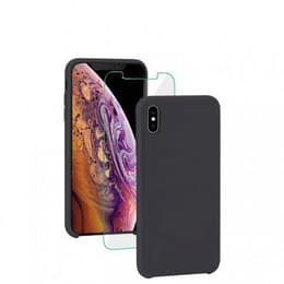 Capa iPhone X/XS e película de proteção - Nano líquido - Preto