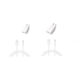 2 x Carregadores 2.4A + Cabo USB-A para iPhone/iPAD