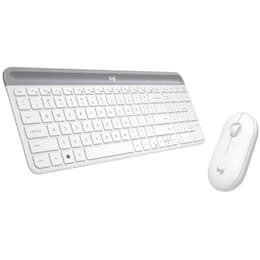 Logitech Teclado QWERTY Inglês (EUA) Sem fios Desktop MK470 Slim Combo