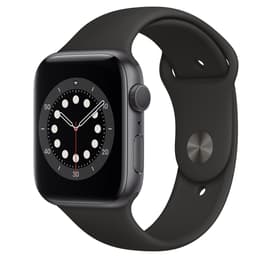 Apple Watch (Series 6) GPS 44 - Alumínio Cinzento sideral - Bracelete desportiva Preto