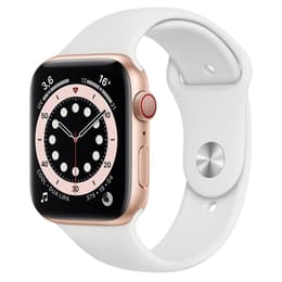Apple Watch (Series 4) GPS 44 - Alumínio Dourado - Bracelete desportiva Branco