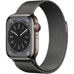 Apple Watch (Series 8) 2022 GPS + Celular 41 - Aço inoxidável Cinzento - Loop milanesa Cinzento