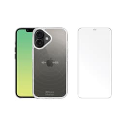 Back Market Capa iPhone 16 e película de proteção - GRS 4.0 Plástico reciclado - Transparente