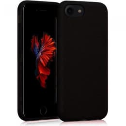 Capa iPhone SE (2022/2020)/8/7/6/6S - Material natural - Preto
