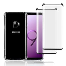 Capa Galaxy S9 e 2 películas de proteção - Plástico reciclado - Transparente