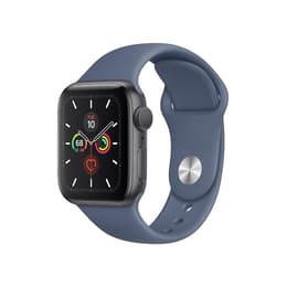 Apple Watch (Series 5) 2019 GPS 44 - Alumínio Cinzento sideral - Bracelete desportiva Azul