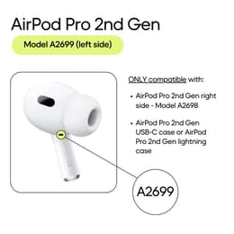 Apple Auricular esquerdo (Lightning MagSafe) - AirPods Pro 2ª geração (2022) - Branco (A2699)