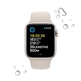 Apple Watch Series SE 2 (2022) GPS + Celular 44 mm - Alumínio Luz das estrelas - Bracelete desportiva Luz das estrelas