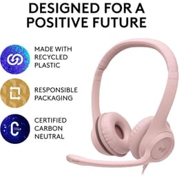 H390 jogos Auscultador- com fios (sector) com microfone - Rosa