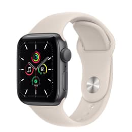 Apple Watch (Series 5) 2019 GPS 44 - Alumínio Cinzento - Bracelete desportiva Branco