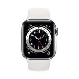 Apple Watch (Series 7) 2021 GPS 45 - Alumínio Prateado - Bracelete desportiva Branco