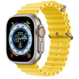 Apple Watch (Ultra) 2022 GPS + Celular 49 - Titânio Cinzento - Bracelete Ocean Amarelo
