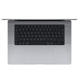 MacBook Pro 16" (2021) - M1 Pro da Apple com CPU 10‑core e GPU 16-Core - 16GB RAM - SSD 512GB - AZERTY - Francês
