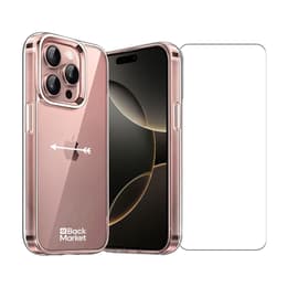 Back Market Capa iPhone 16 Pro e película de proteção - 60% Plástico reciclado - Transparente