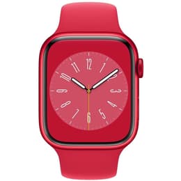 Apple Watch Series 9 (2023) GPS + Celular 45 mm - Alumínio Vermelho - Bracelete desportiva Vermelho