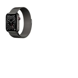 Apple Watch (Series 7) 2021 GPS 45 - Alumínio Preto - Loop milanesa Prateado