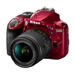Reflexo D3400 - Vermelho + Nikon Nikon AF-P DX Nikkor 18-55mm f/3.5-5.6G VR f/3.5-5.6