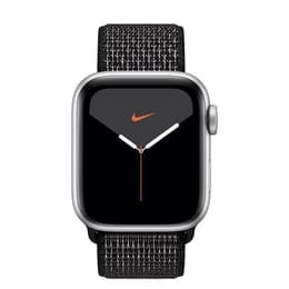 Apple Watch (Series 5) 2019 GPS + Celular 44 - Alumínio Prateado - Nike desportiva Preto