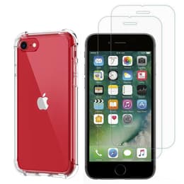 Capa iPhone SE 2022 e 2 películas de proteção - TPU - Transparente