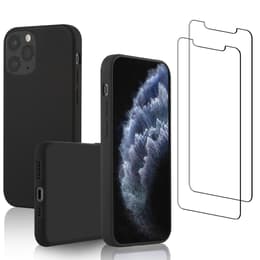 Capa iPhone 11 Pro e 2 películas de proteção - Silicone - Preto