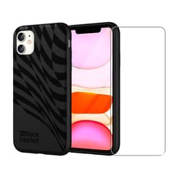 Back Market Capa iPhone 11 e película de proteção - 100% biodegradável - Preto - Padrão de Onda