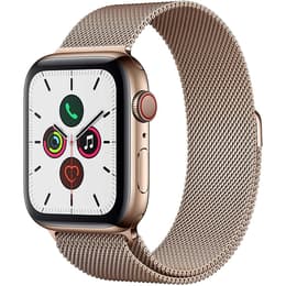 Apple Watch (Series 5) 2019 GPS + Celular 44 - Aço inoxidável Dourado - Milanese Dourado