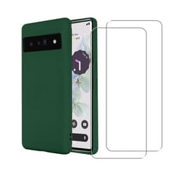 Capa Google Pixel 7 e 2 películas de proteção - Silicone - Verde