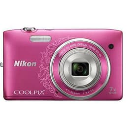 Compacto Coolpix S3500 - Rosa + Nikon Nikon Nikkor 7x Wide Optical Zoom ED VR 26-182 mm f/3.4-6.4 f/3.4-6.4