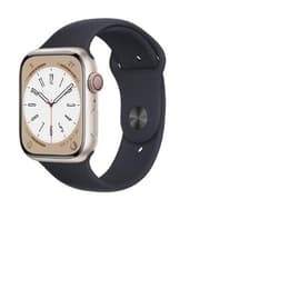 Apple Watch (Series 8) 2022 GPS + Celular 45 - Alumínio Rosa - Bracelete desportiva Preto