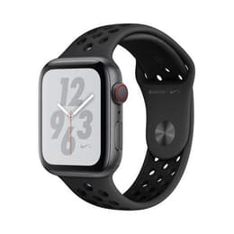 Apple Watch Series 4 (2018) GPS + Celular 44 mm - Alumínio Cinzento sideral - Bracelete desportiva Nike Preto