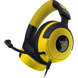 Kraken V4 X Pokemon Edition redutor de ruído jogos Auscultador- com fios (sector) com microfone - Amarelo