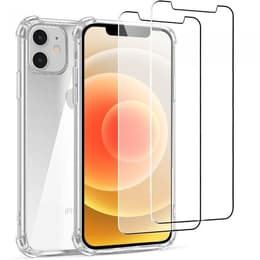 Capa iPhone 12 mini e 2 películas de proteção - TPU - Transparente