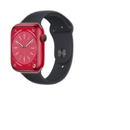 Apple Watch (Series 8) 2022 GPS + Celular 45 - Alumínio Vermelho - Bracelete desportiva Preto
