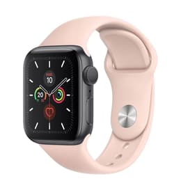 Apple Watch (Series 4) 2018 GPS + Celular 44 - Aço inoxidável Cinzento sideral - Circuito desportivo Rosa