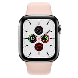 Apple Watch (Series 4) 2018 GPS + Celular 44 - Aço inoxidável Cinzento sideral - Circuito desportivo Rosa